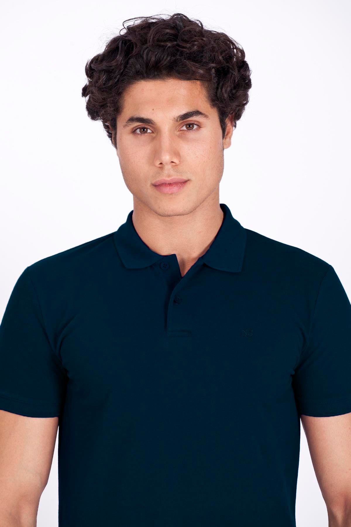 Erkek Polo Yaka Tişört Lacivert %100 Pamuk Slim Fit POLO T-SHİRT NCS JEANS 1055