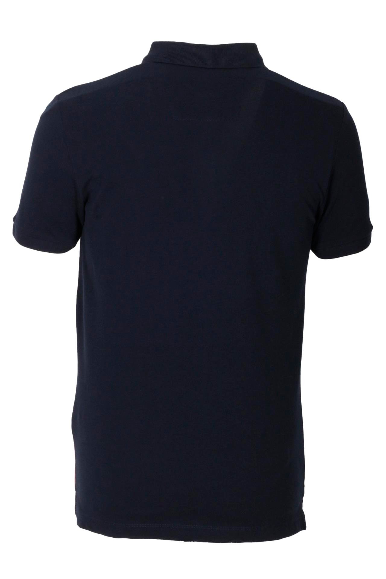 Erkek Polo Yaka Tişört Lacivert %100 Pamuk Slim Fit Ribanalı Kol Garnili T-shirt NCS JEANS 1165