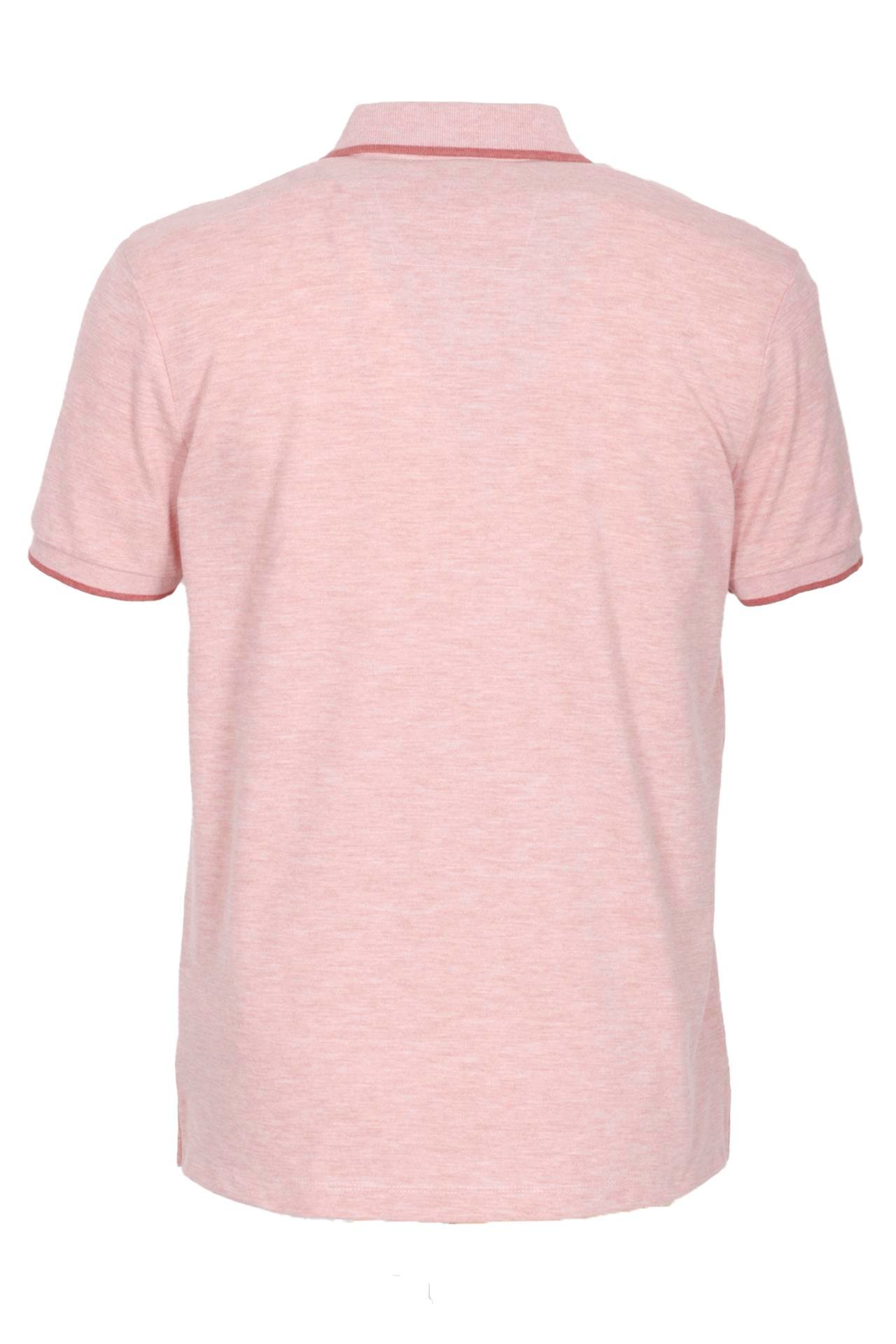 Erkek Polo Yaka Tişört Nar Çiçeği %100 Pamuk Slim Fit Ribanalı Kol T-shirt NCS JEANS 1245