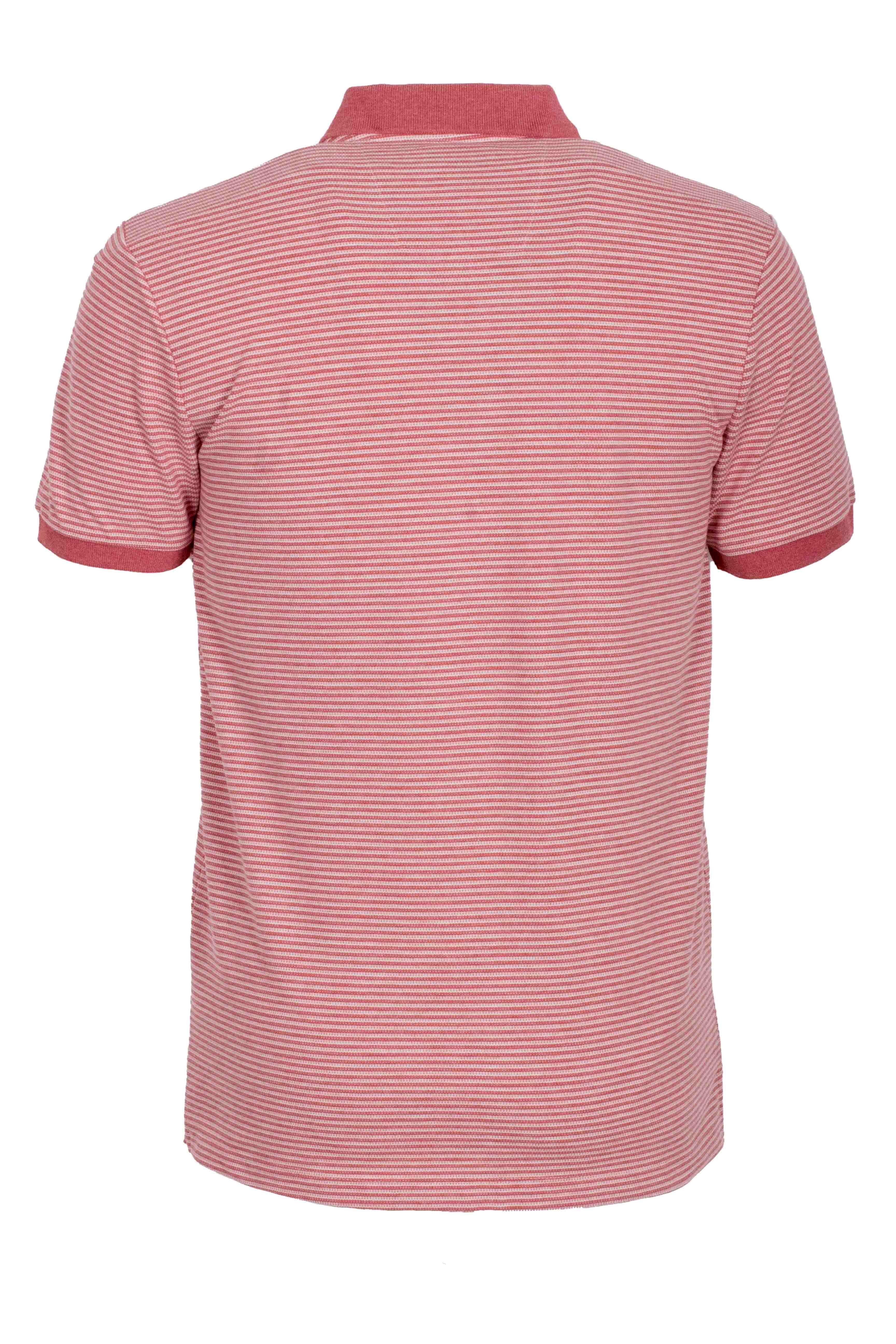 Erkek Polo Yaka Tişört Nar Çiceği Dokulu %100 Pamuk Slim Fit Ribanalı Kol T-shirt NCS JEANS 1247