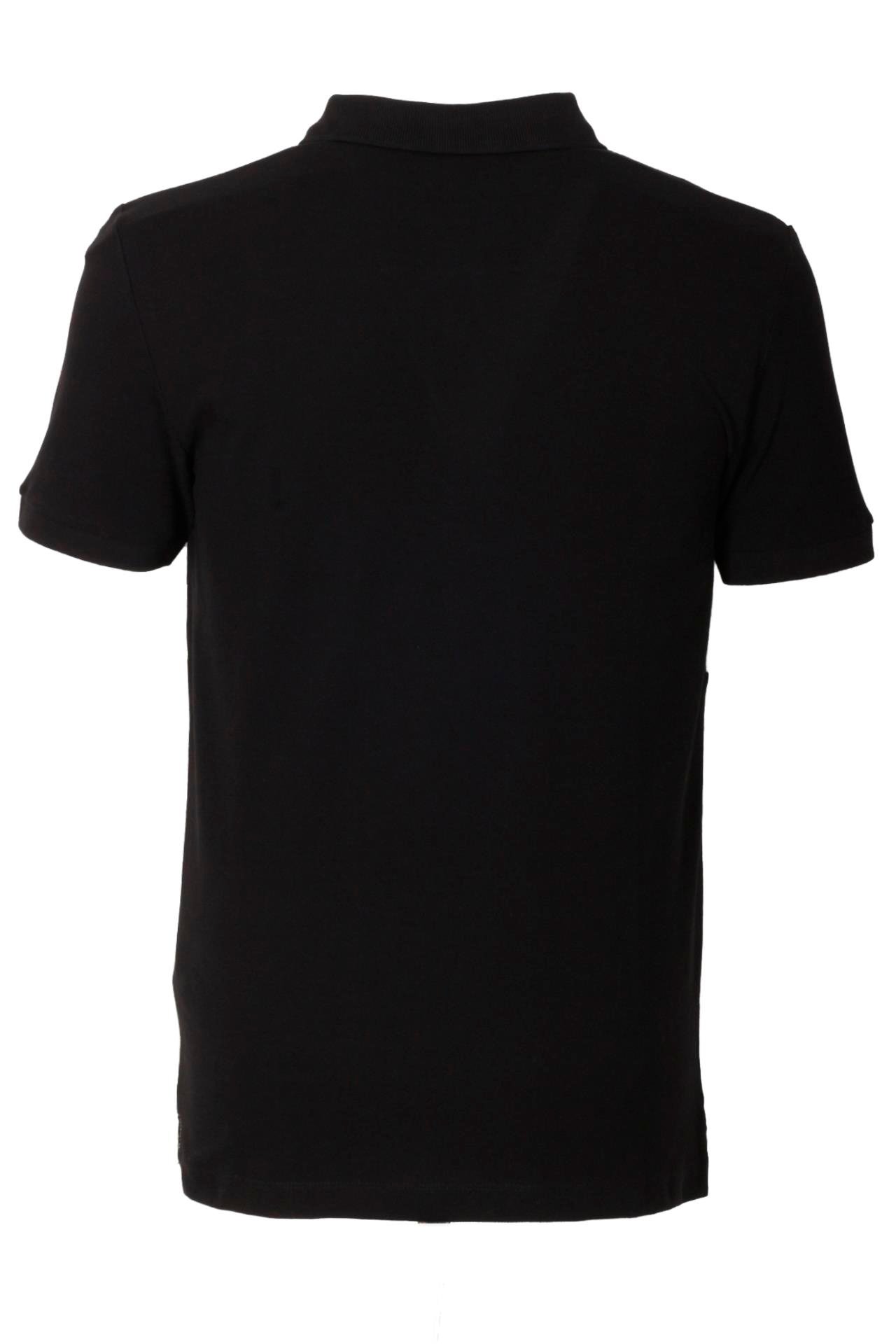 Erkek Polo Yaka Tişört Siyah %100 Pamuk Slim Fit Ribanalı Kol Garnili T-shirt NCS JEANS 1165