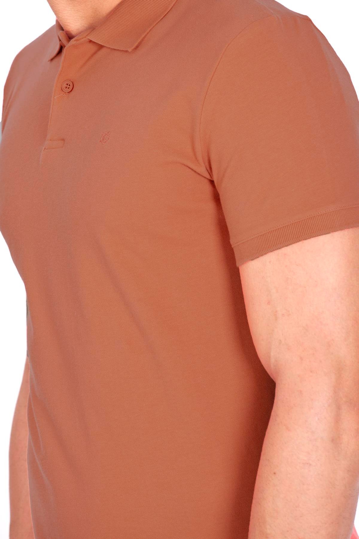 Erkek Polo Yaka Tişört Tarçın %100 Pamuk Slim Fit POLO T-SHİRT NCS JEANS 1055