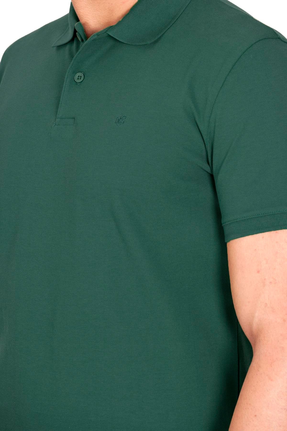 Erkek Polo Yaka Tişört Yeşil %100 Pamuk Slim Fit POLO T-SHİRT NCS JEANS 1055