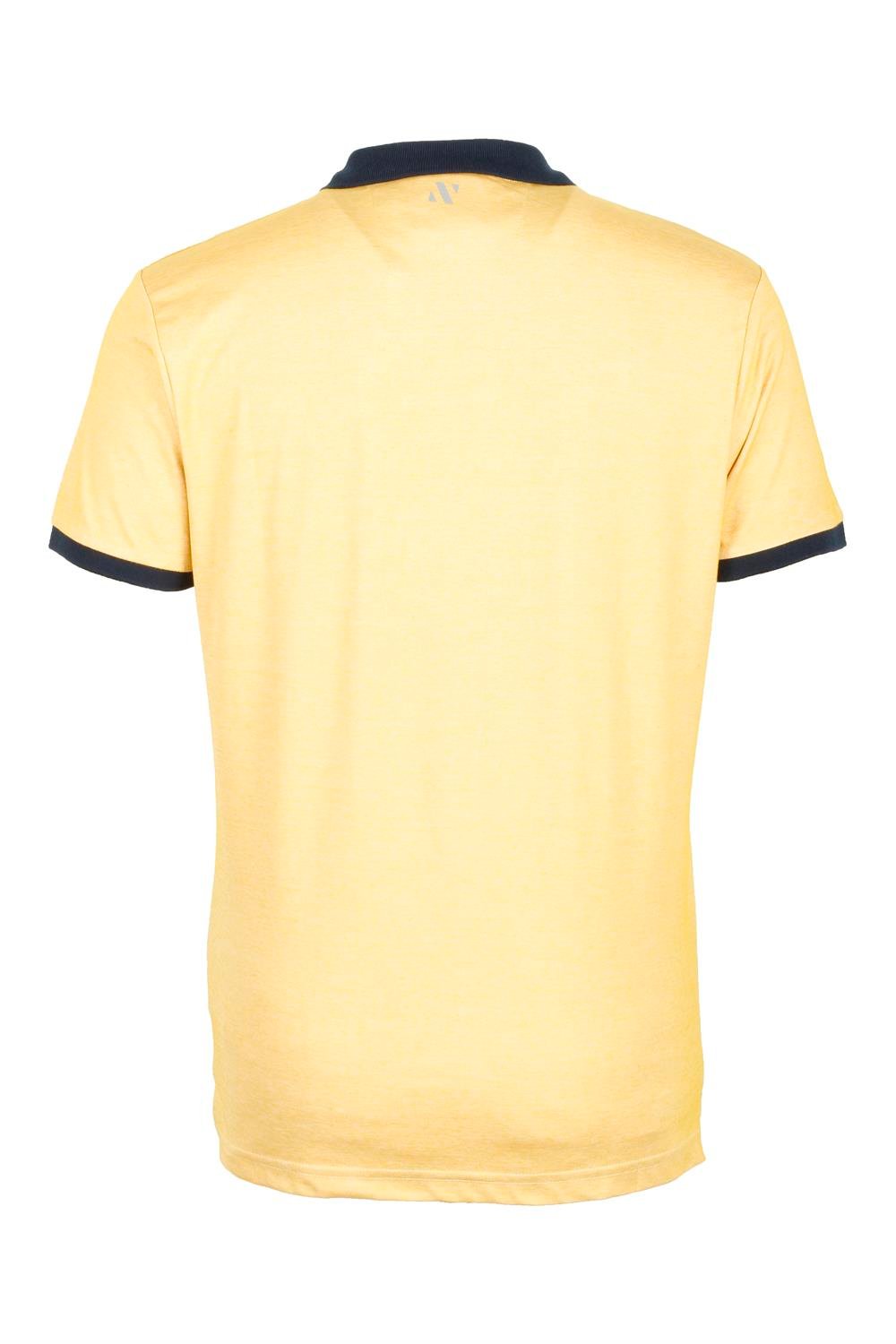 Erkek Sarı Slim Fit Polo Yaka %100 Pamuk T-shirt Jeans 1136