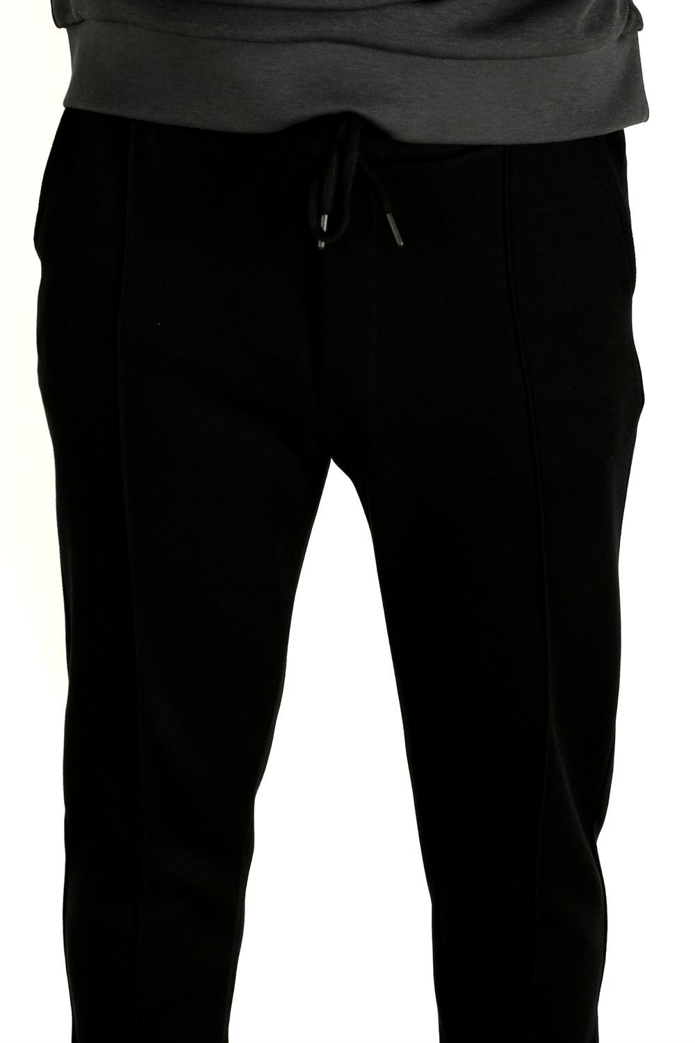 Erkek Siyah Bel İpli Slim Fit Yan Cepli Armürlü Jogger Pantolon NCS JEANS 1642