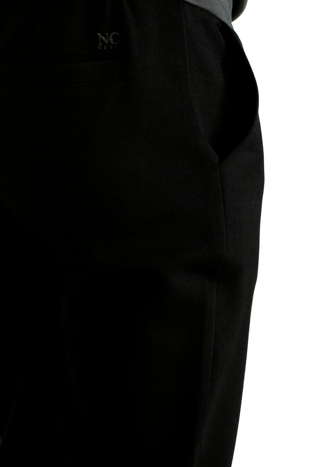 Erkek Siyah Bel İpli Slim Fit Yan Cepli Armürlü Jogger Pantolon NCS JEANS 1642