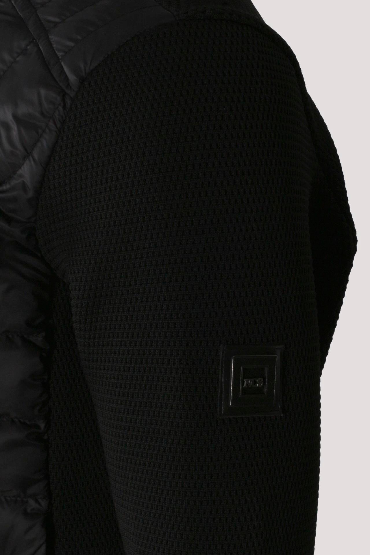 Erkek Siyah Zırh Örme Hırka Fermuarlı Dik Yaka Slim Fit İnce Astarlı Mevsimlik Cardigan NCS JEANS 4517