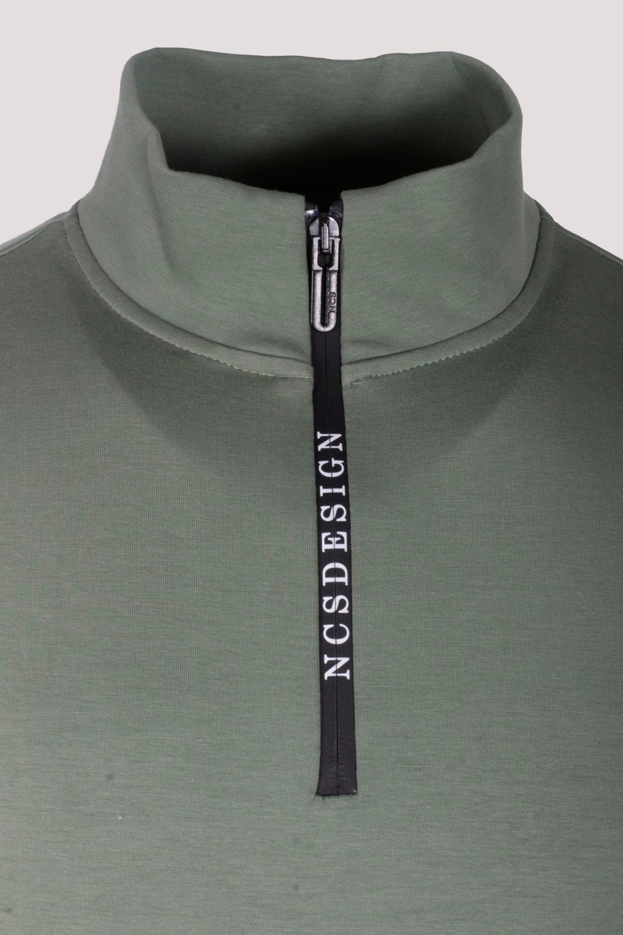 Erkek Sweatshirt Fermuarlı Dik Yakalı Double Face 2 Ön Cepli Relax Fit Çağla Sweat NCS JEANS 1651