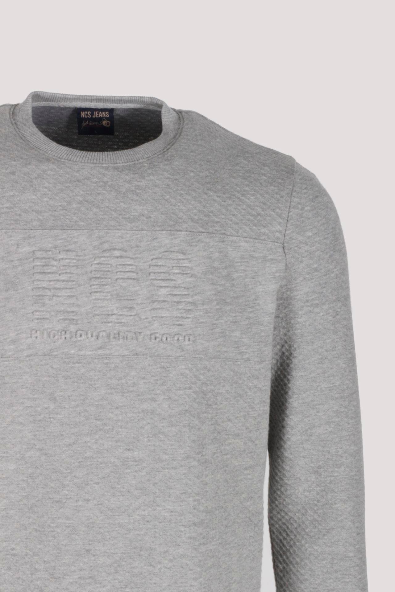 Erkek Sweatshirt Grimalnj Kabartma Baskılı Bisiklet Yaka Logo Detay Cotonel Kumaş Sweat NCS JEANS 1614