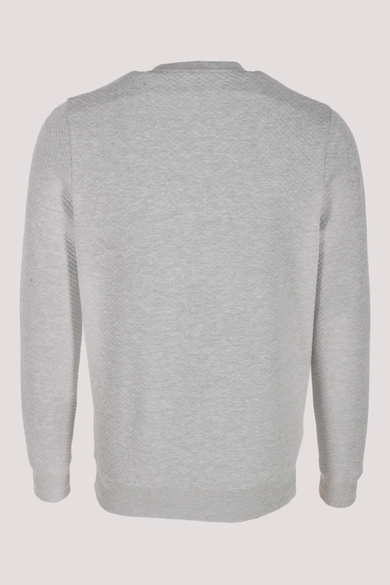 Erkek Sweatshirt Grimalnj Kabartma Baskılı Bisiklet Yaka Logo Detay Cotonel Kumaş Sweat NCS JEANS 1614