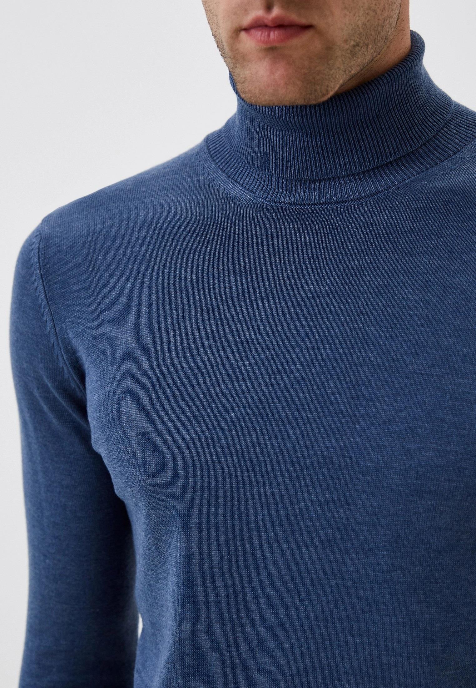 Erkek Tam Balıkçı Boğazlı Triko Mavimelanj Slim Fit Pamuklu Sık Örme Kazak NCS JEANS 3003