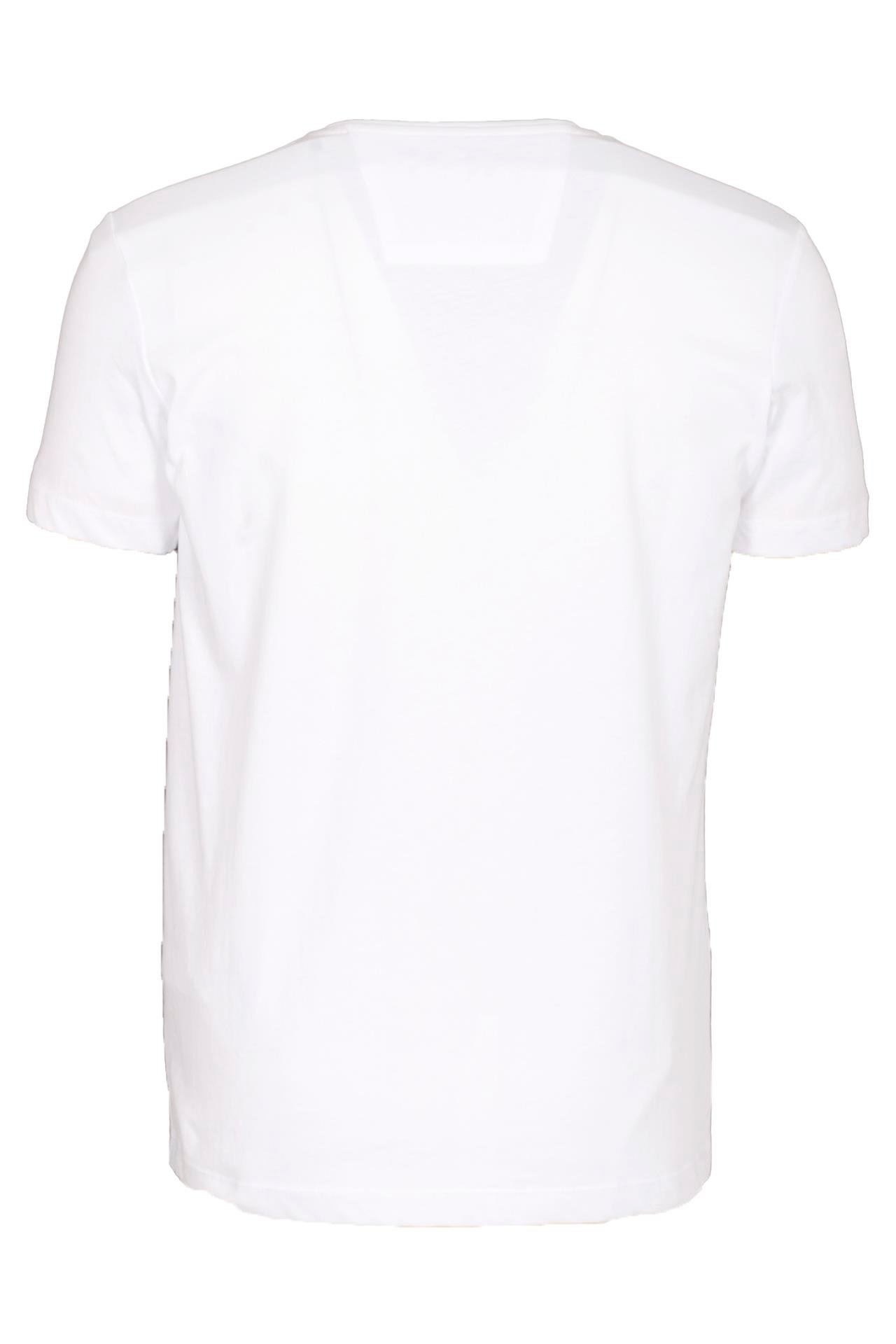 Erkek Tişört Bisiklet Yaka Beyaz %100 Pamuk Slim Fit Baskılı T-shirt NCS JEANS 1228