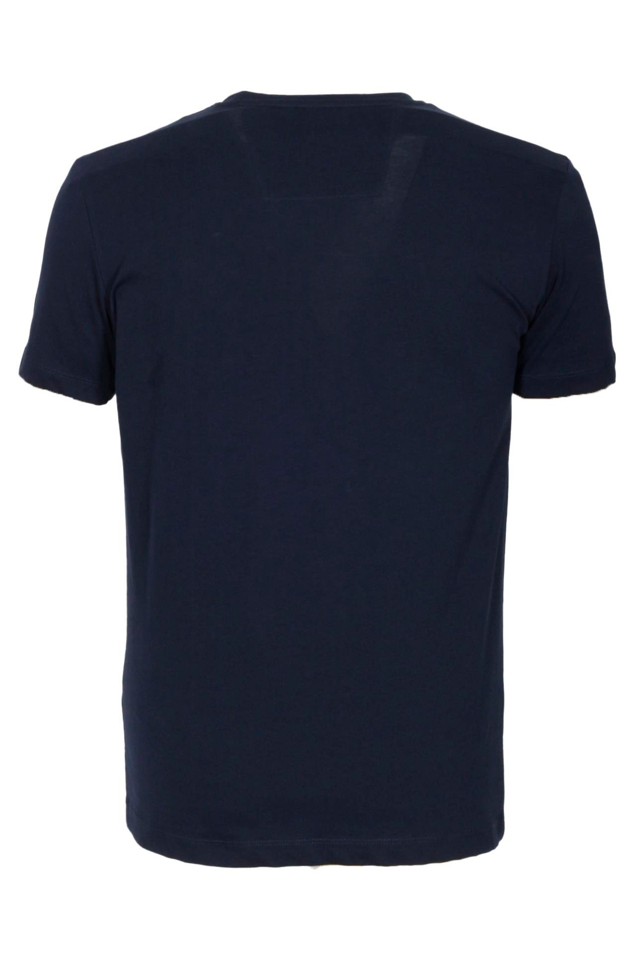 Erkek Tişört Bisiklet Yaka Lacivert %100 Pamuk Slim Fit Baskılı T-shirt NCS JEANS 1228