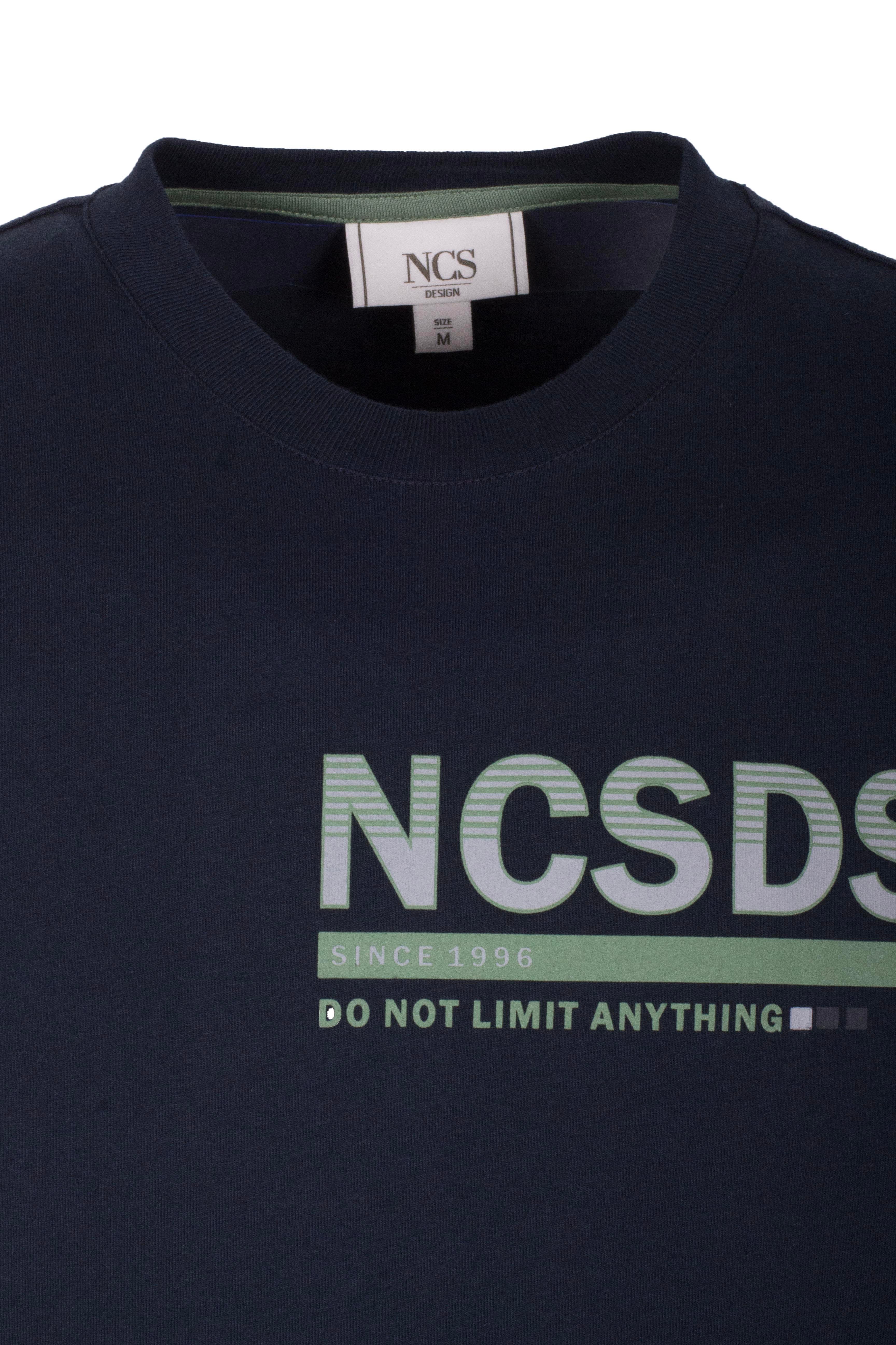 Erkek Tişört Bisiklet Yaka Lacivert Slim Fit Baskılı T-shirt NCS JEANS 1296