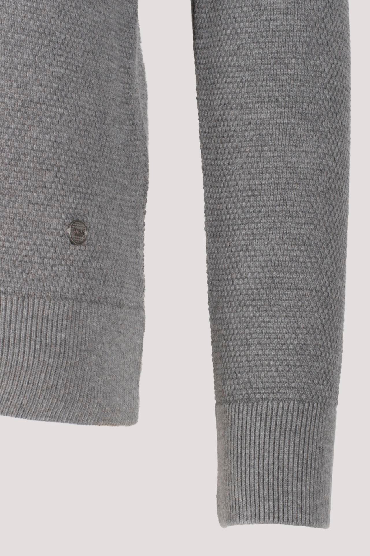 Erkek Triko Bordo Bisiklet Yaka Desenli Slim Fit Pamuklu Kazak NCS JEANS 3735