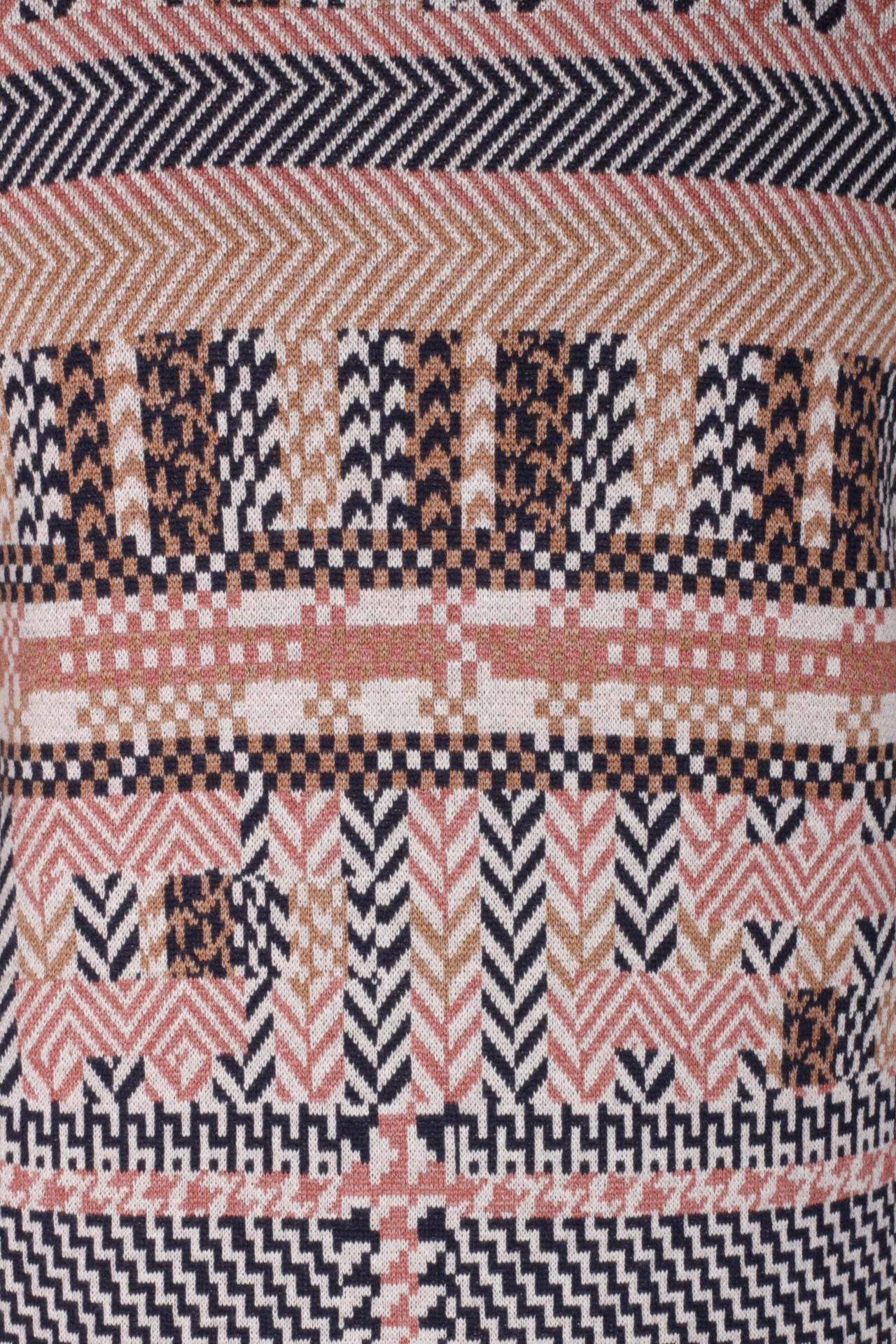 Erkek Triko Camel Bisiklet Yaka Desenli Slim Fit Pamuklu Kazak NCS JEANS 3721