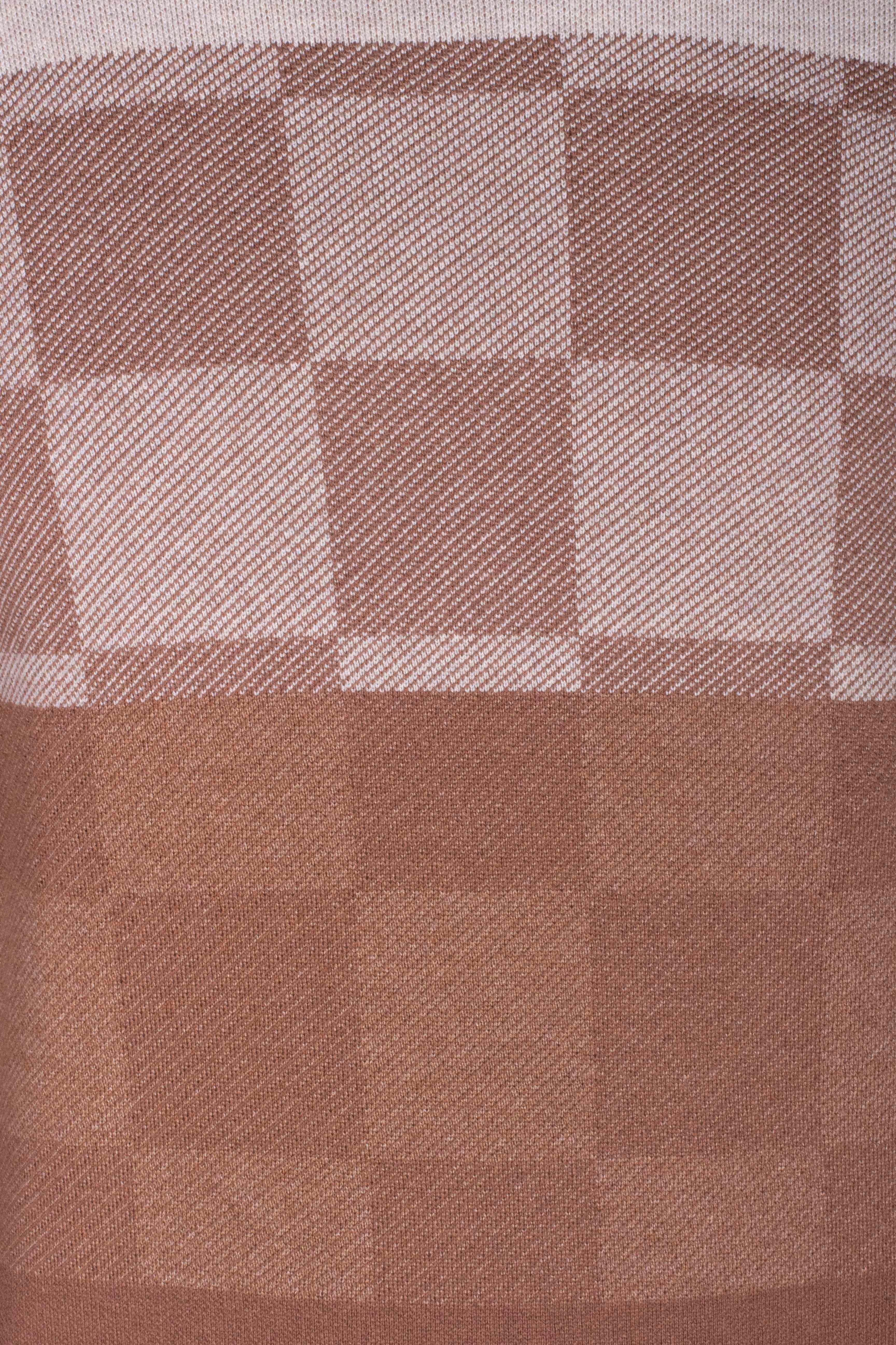 Erkek Triko Kahve Bisiklet Yaka Desenli Slim Fit Pamuklu Kazak NCS JEANS 3730