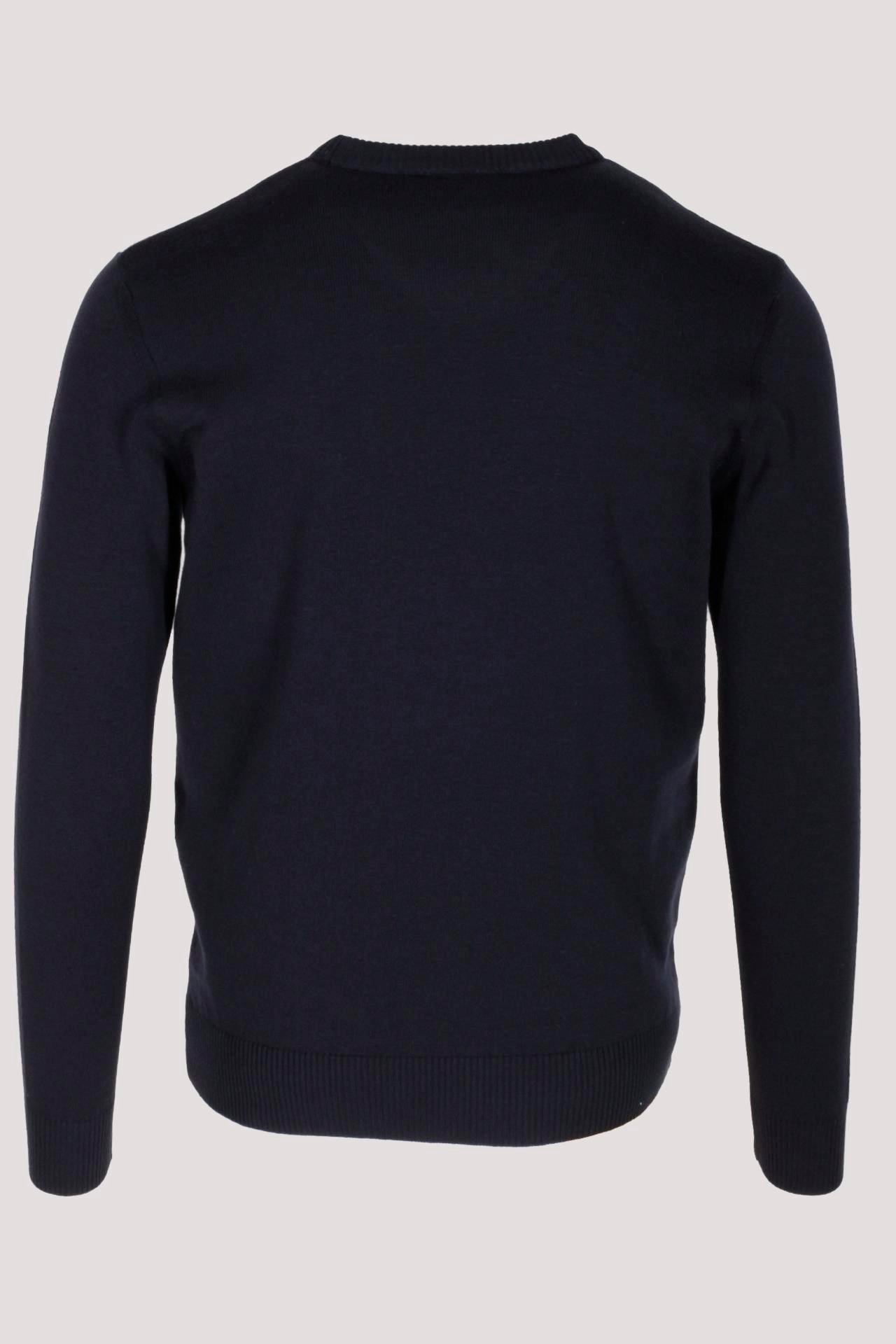 Erkek Triko Lacivert Bisiklet Yaka Baklava Desenli Slim Fit Pamuklu Kazak NCS JEANS 3727