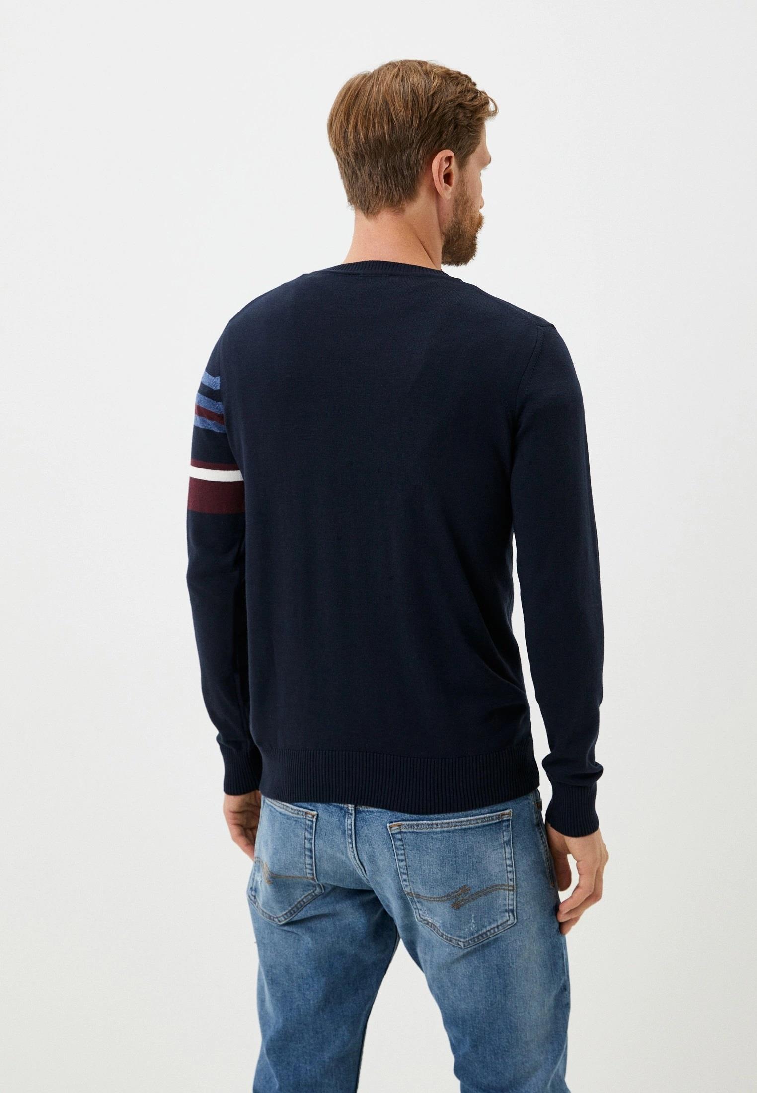 Erkek Triko Lacivert Bisiklet Yaka Desenli Slim Fit Pamuklu Kazak NCS JEANS 3743