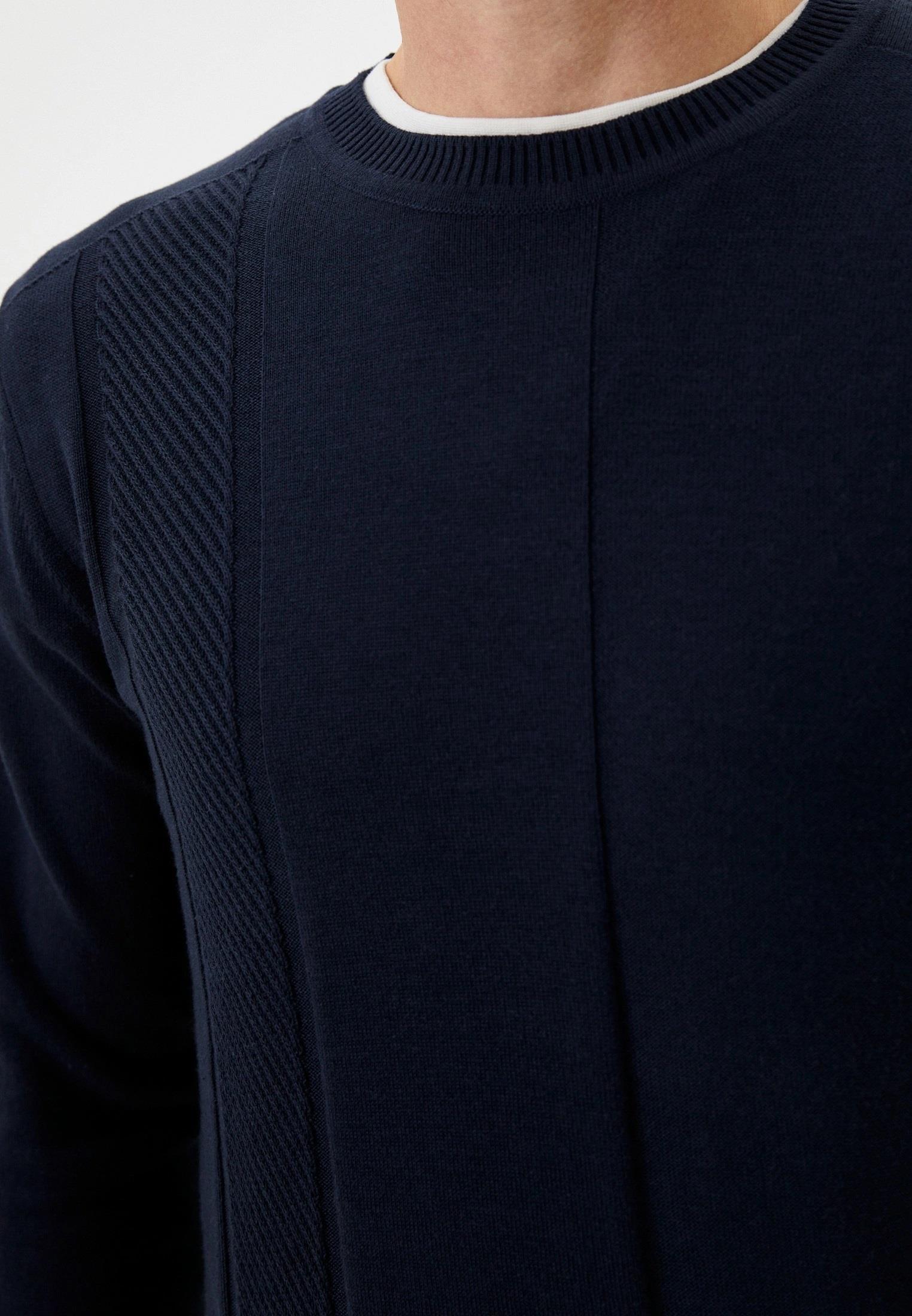 Erkek Triko Lacivert Bisiklet Yaka Desenli Slim Fit Pamuklu Kazak NCS JEANS 3743