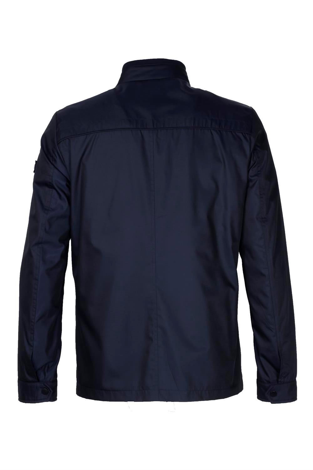 lacivert Erkek Dik Yaka Rüzgar Ve Su Itici Ön Cepli Slim Fit Mevsimlik Mont 4502