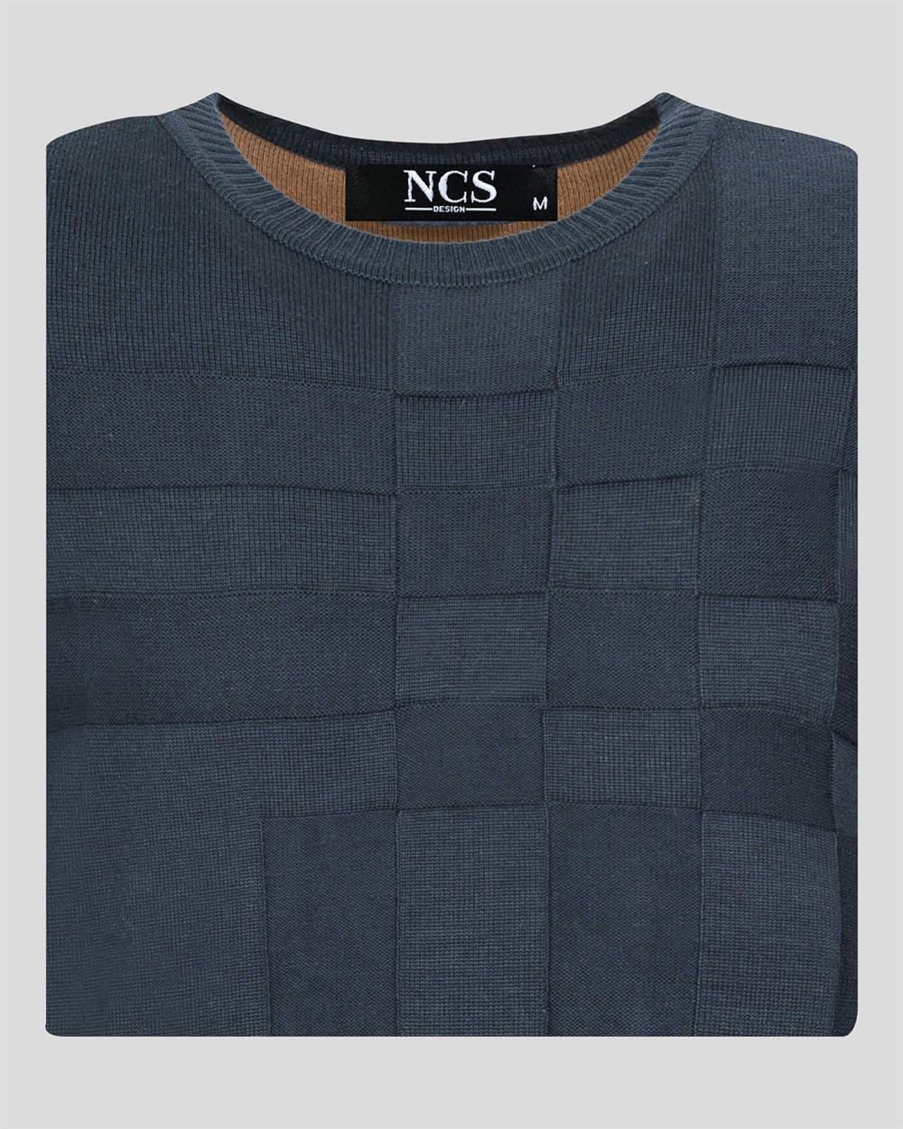 Lacivert Erkek Triko Örgü Desenli Slim Fİt  Kazak NCS JEANS 3638