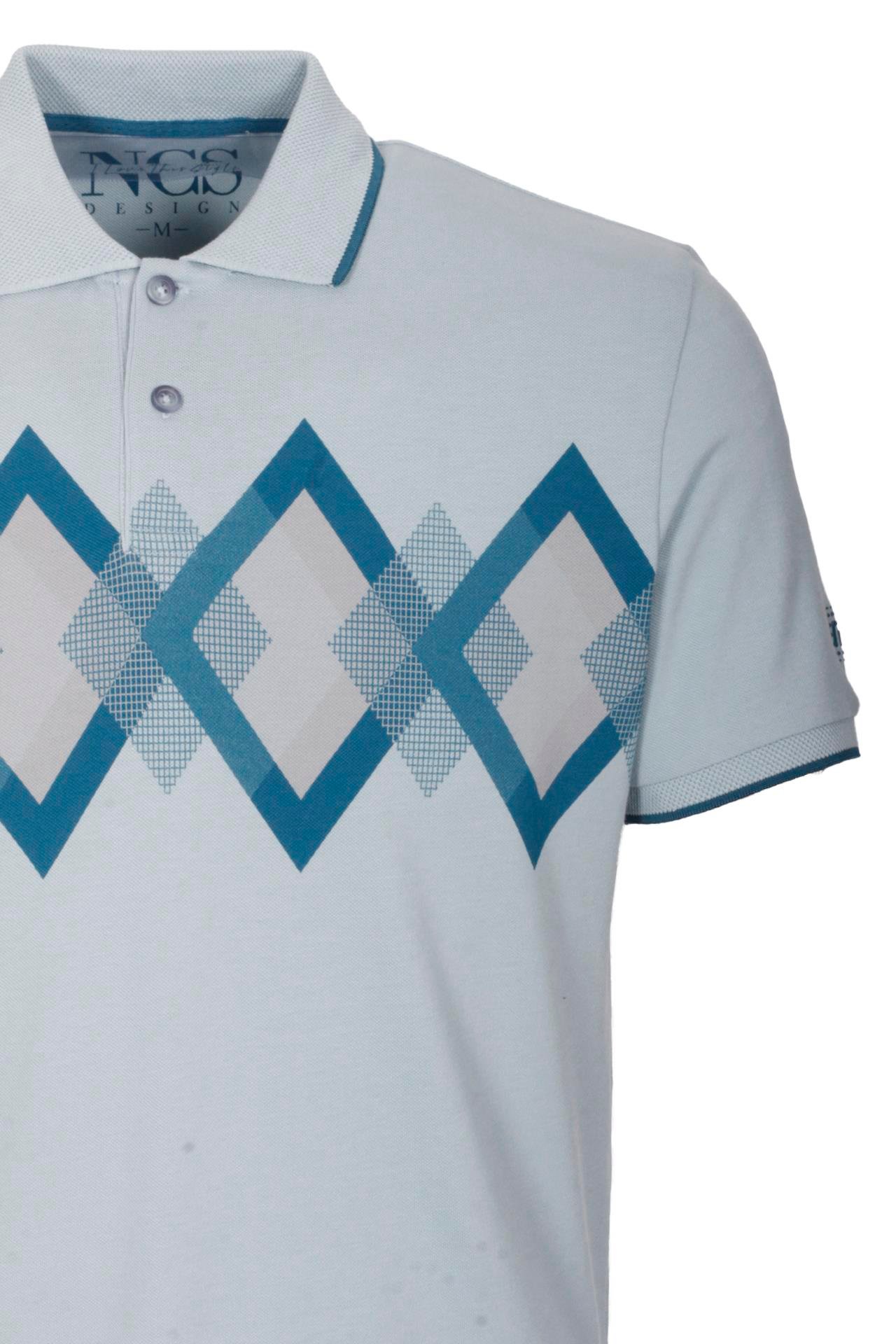 Ncs Erkek Polo Yaka Tişört %100 Pamuk Slim Fit Ribanalı Kol Çizgili T-shirt NCS JEANS 1173