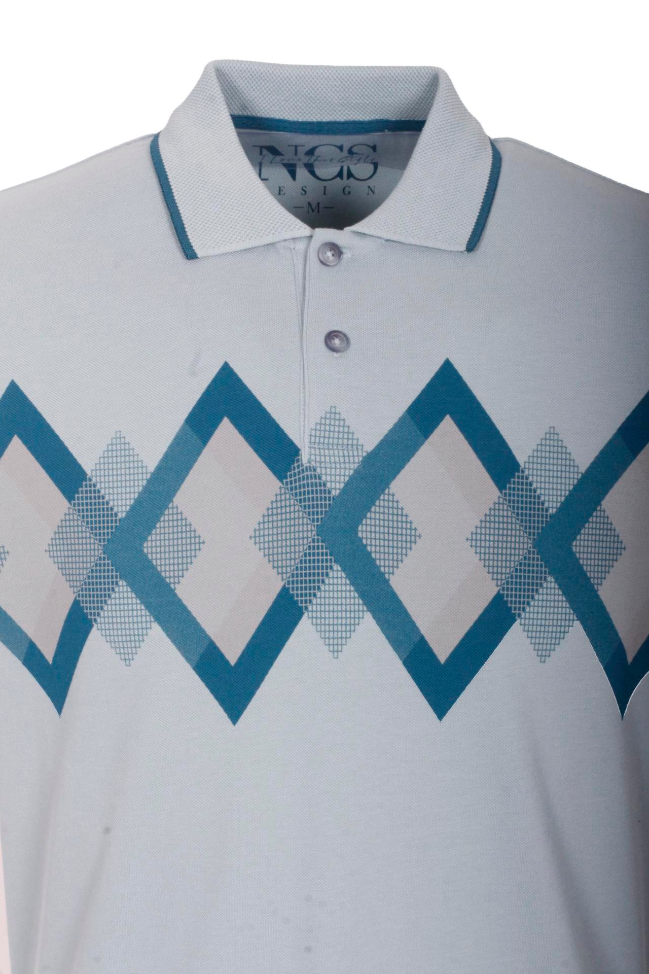 Ncs Erkek Polo Yaka Tişört %100 Pamuk Slim Fit Ribanalı Kol Çizgili T-shirt NCS JEANS 1173