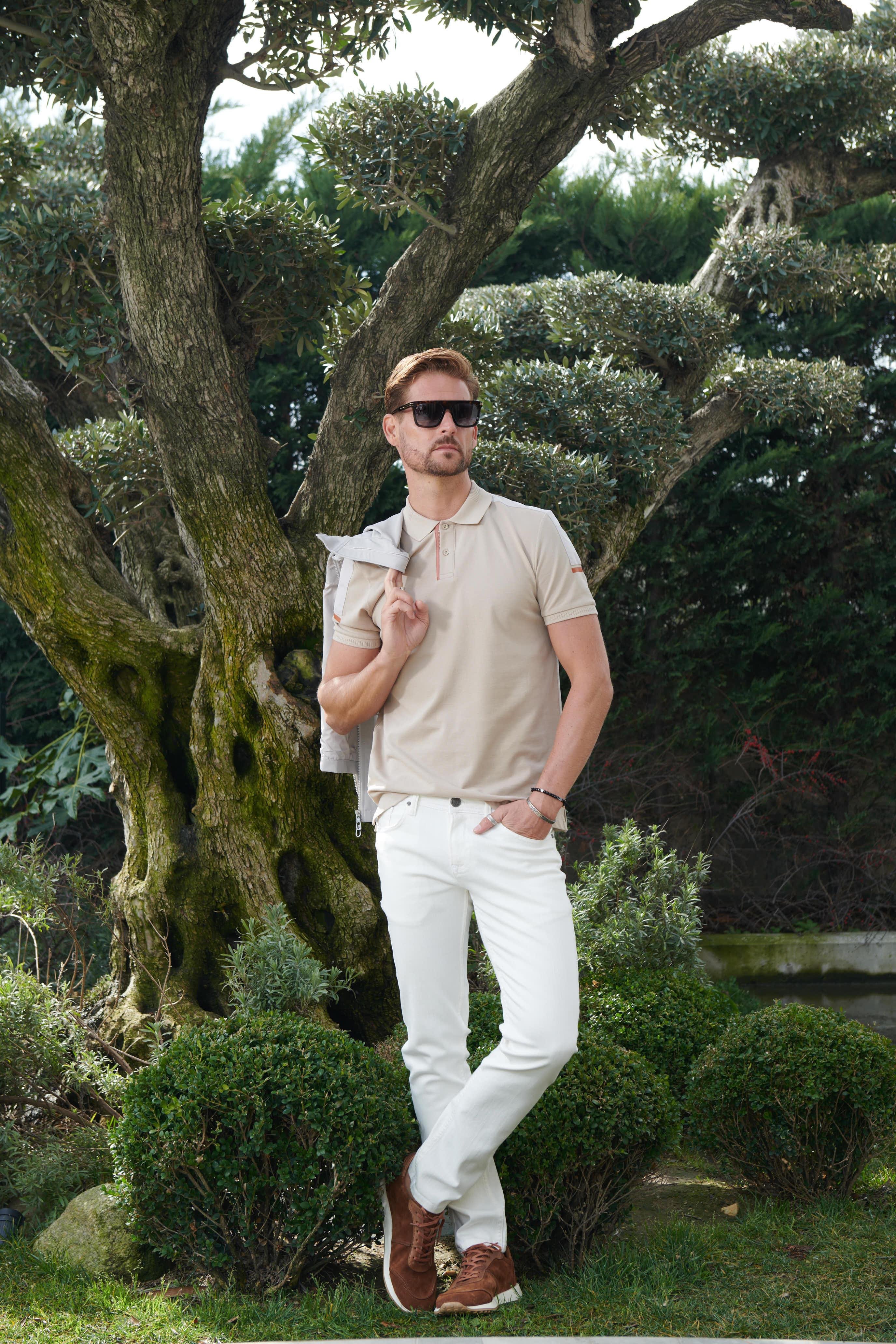 NCS JEANSErkek Kot Pantolon Slim Fit Beyaz  Düz Paça Jean- NCS JEANS 2228 2228