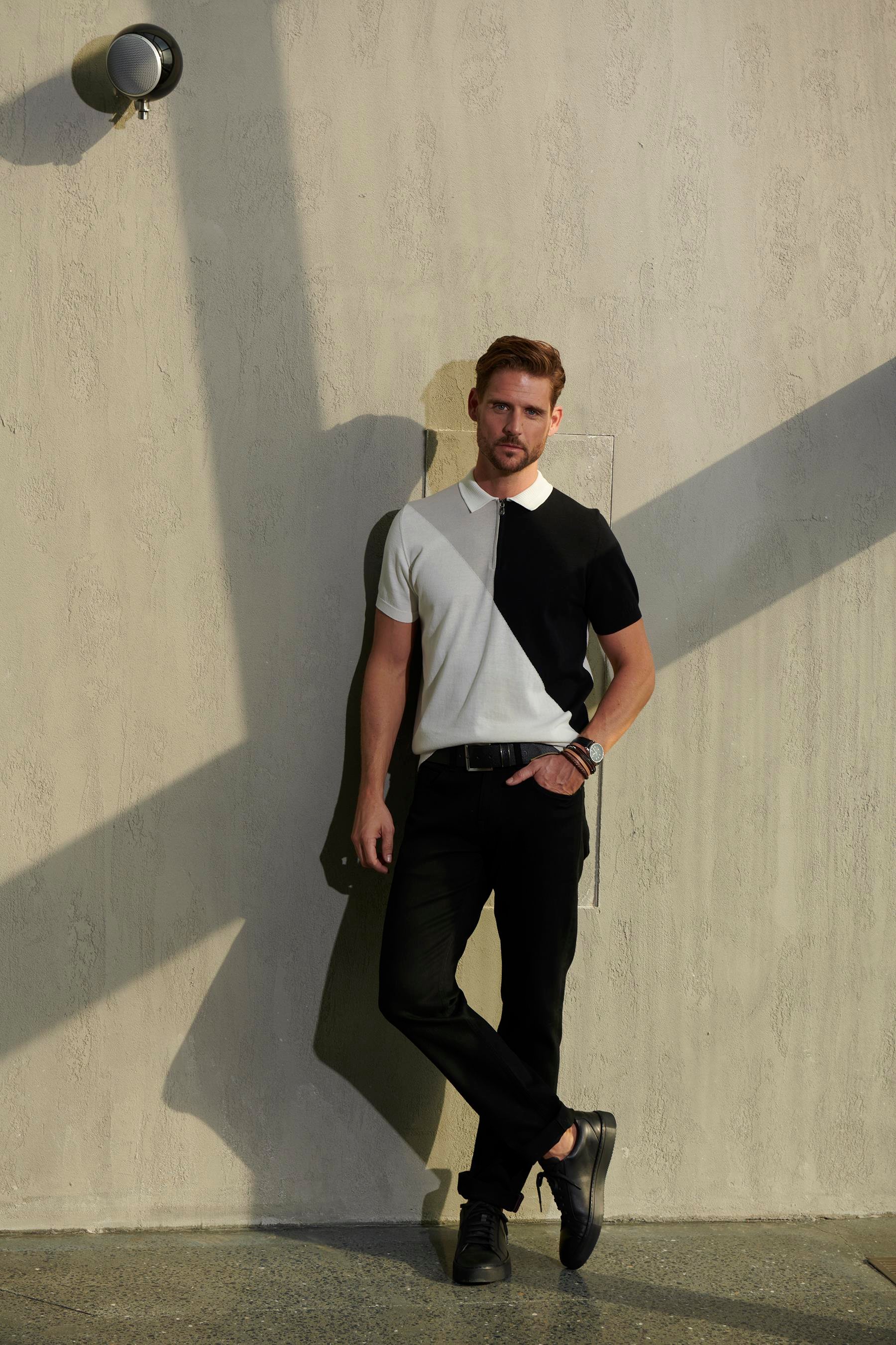 NCS JEANSErkek  Siyah Fermuarlı  Triko Polo Yaka Tişört – NCS JEANS1290