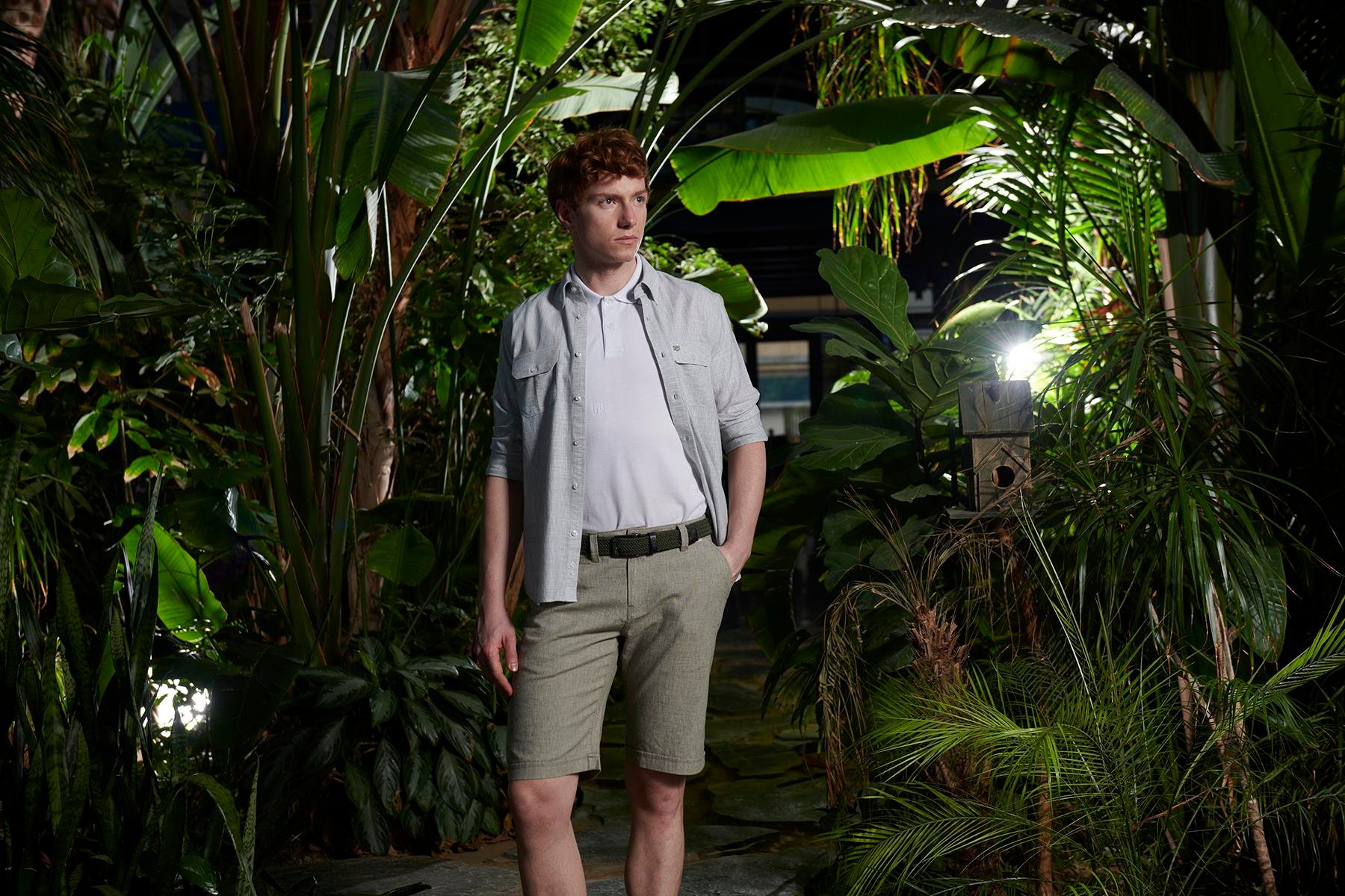 NCS JEANSErkek Slim Fit Çift Cepli  Haki Pamuklu Gömlek -NCS Jeans 7300 7300