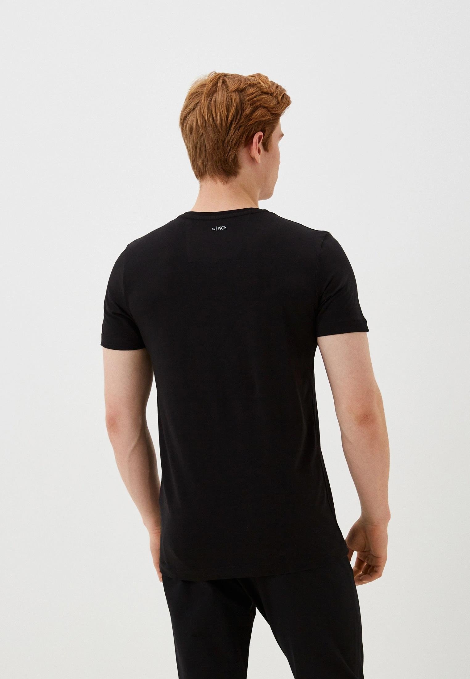 NCS JEANSErkek Tişört Bisiklet Yaka Siyah Slim Fit %100 Pamuk T-shirt NCS JEANS 10501050