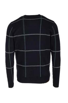 NCS JEANSErkek Triko Lacivert Bisiklet Yaka Desenli Slim Fit Pamuklu Kazak NCS JEANS 37443744