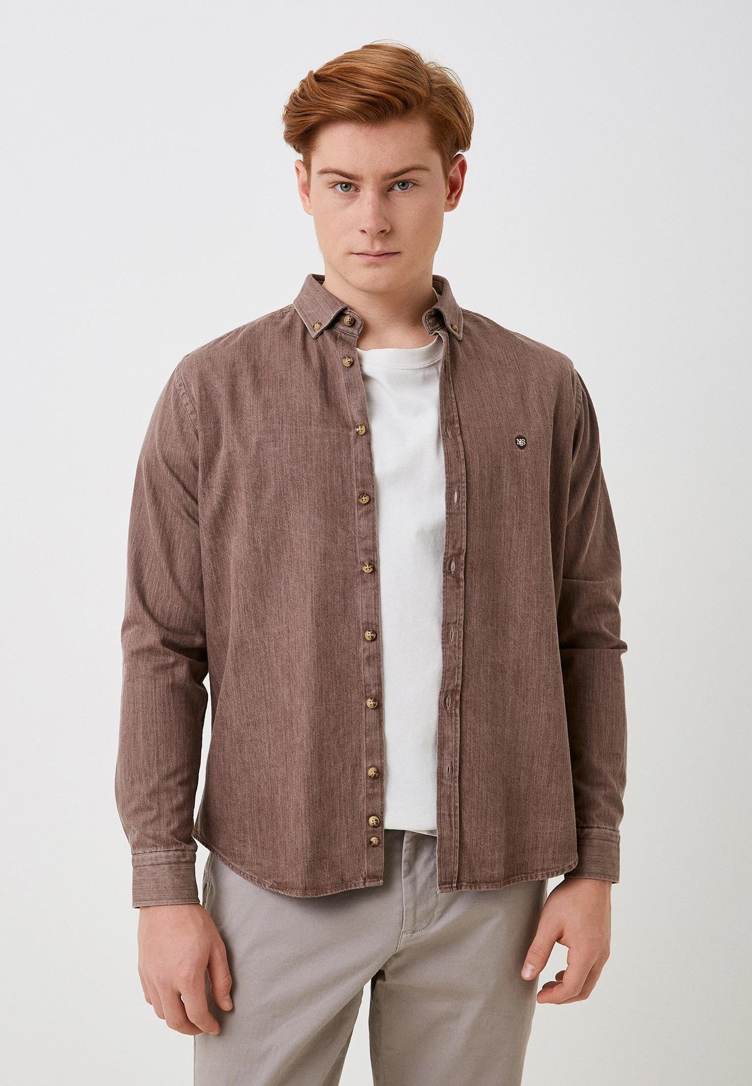 NCS JEANSKahve Erkek Gömlek Non Denim Slim Fit Taşlanmış Yıkamalı NCS JEANS 72777277