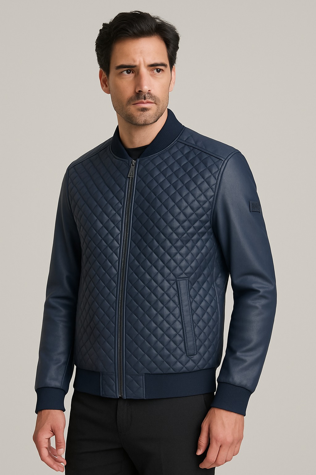 NCS JEANSRegular Fit Baklava Desenli Erkek Mont Lacivert 45274527