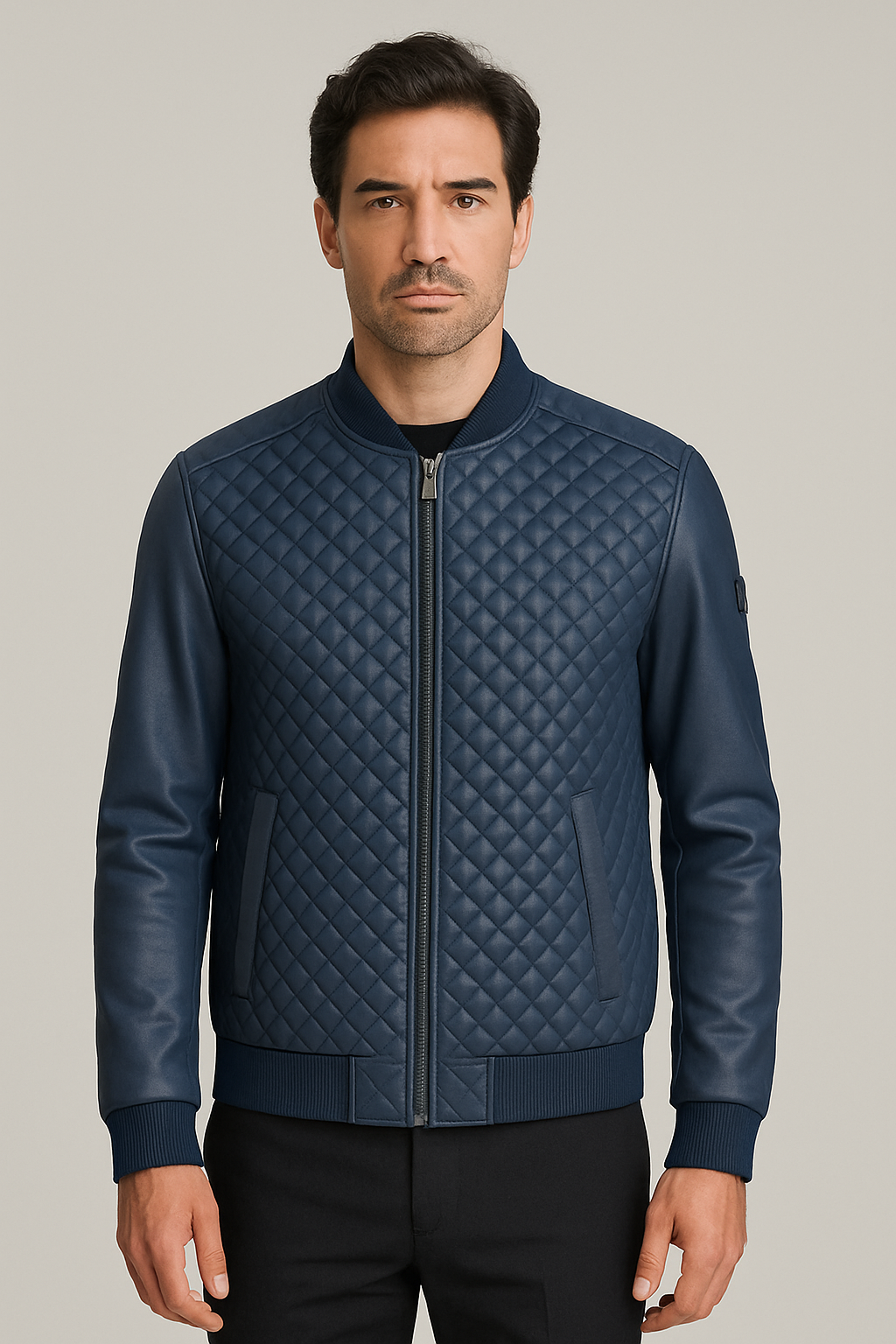 NCS JEANSRegular Fit Baklava Desenli Erkek Mont Lacivert 45274527