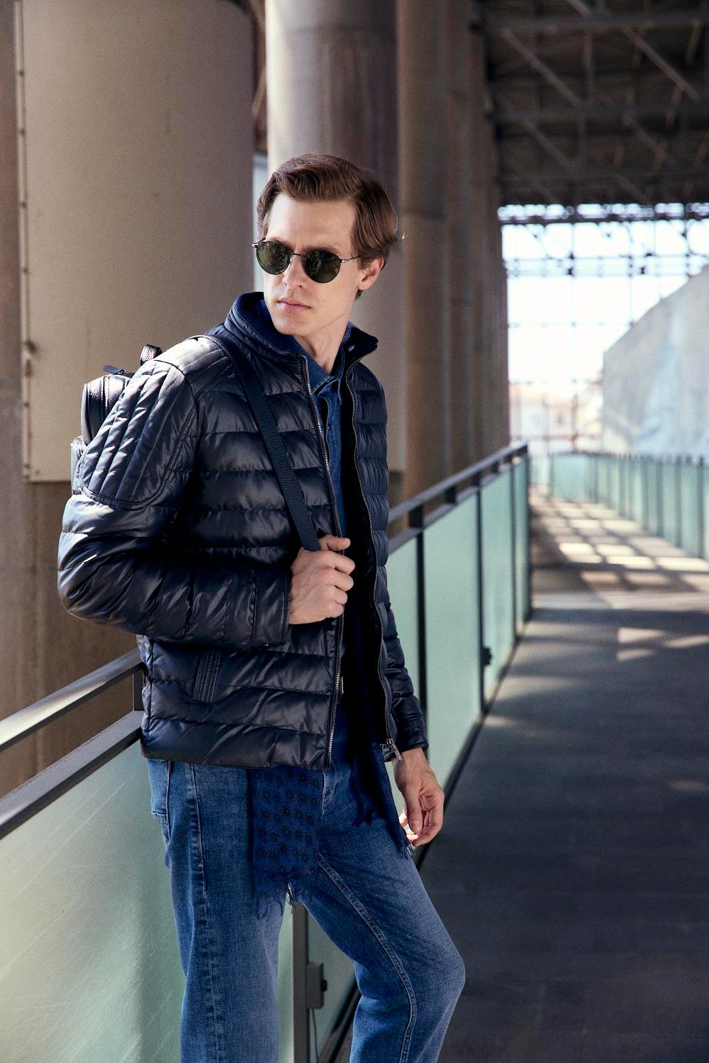 Su Geçirmez Regular Fit Erkek Şişme Mont Lacivert 4528