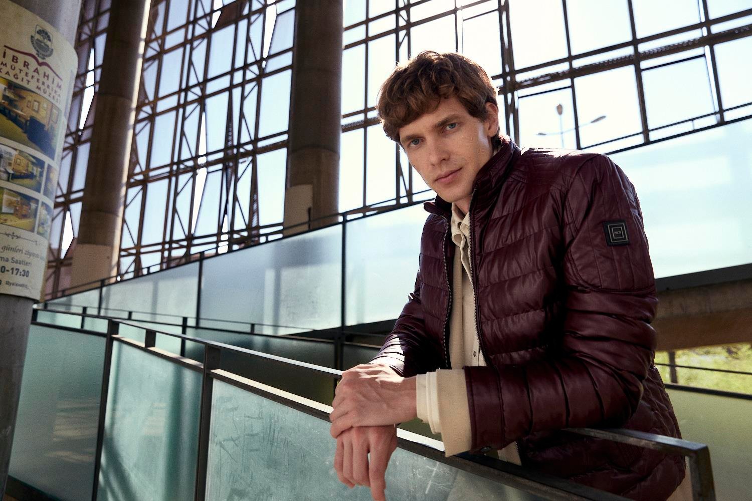 Su Geçirmez Regular Fit Erkek Şişme Mont Bordo 4528