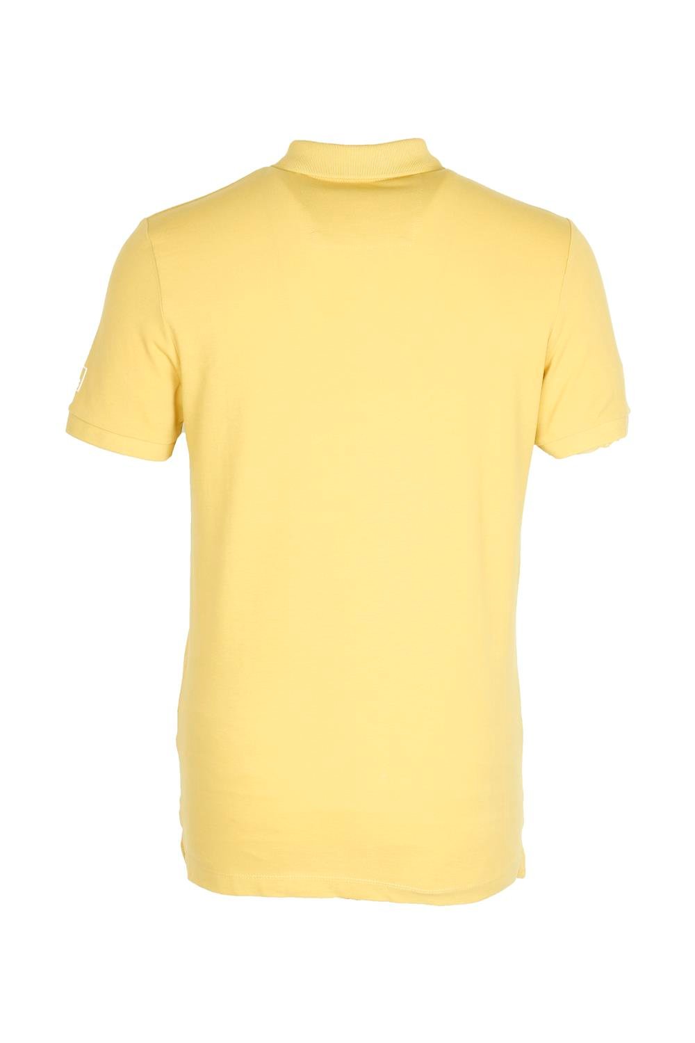 Ncs Sarı Erkek Slim Fit Polo Yaka Baskılı Tshirt 1179