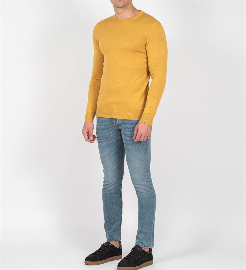 Sarımelanj Erkek Bisiklet Yaka Triko Slim Fit Pamuklu Kazak NCS JEANS 3002