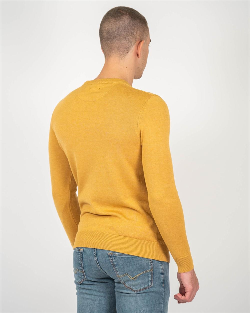 Sarımelanj Erkek Bisiklet Yaka Triko Slim Fit Pamuklu Kazak NCS JEANS 3002