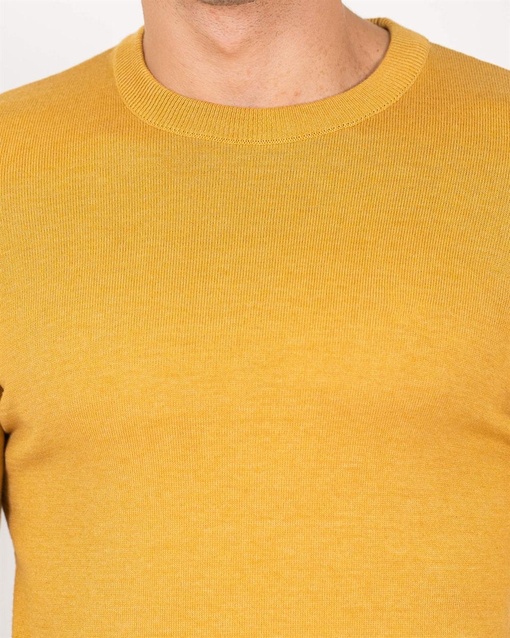 Sarımelanj Erkek Bisiklet Yaka Triko Slim Fit Pamuklu Kazak NCS JEANS 3002