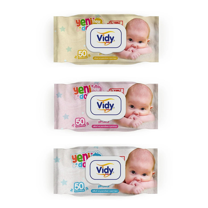 Yeni Doğan Bebek Islak BAkım Havlusu 50x36 Adet 