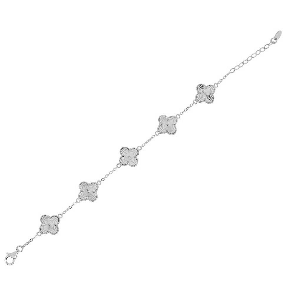 Beyaz Beşli Yonca Bileklik