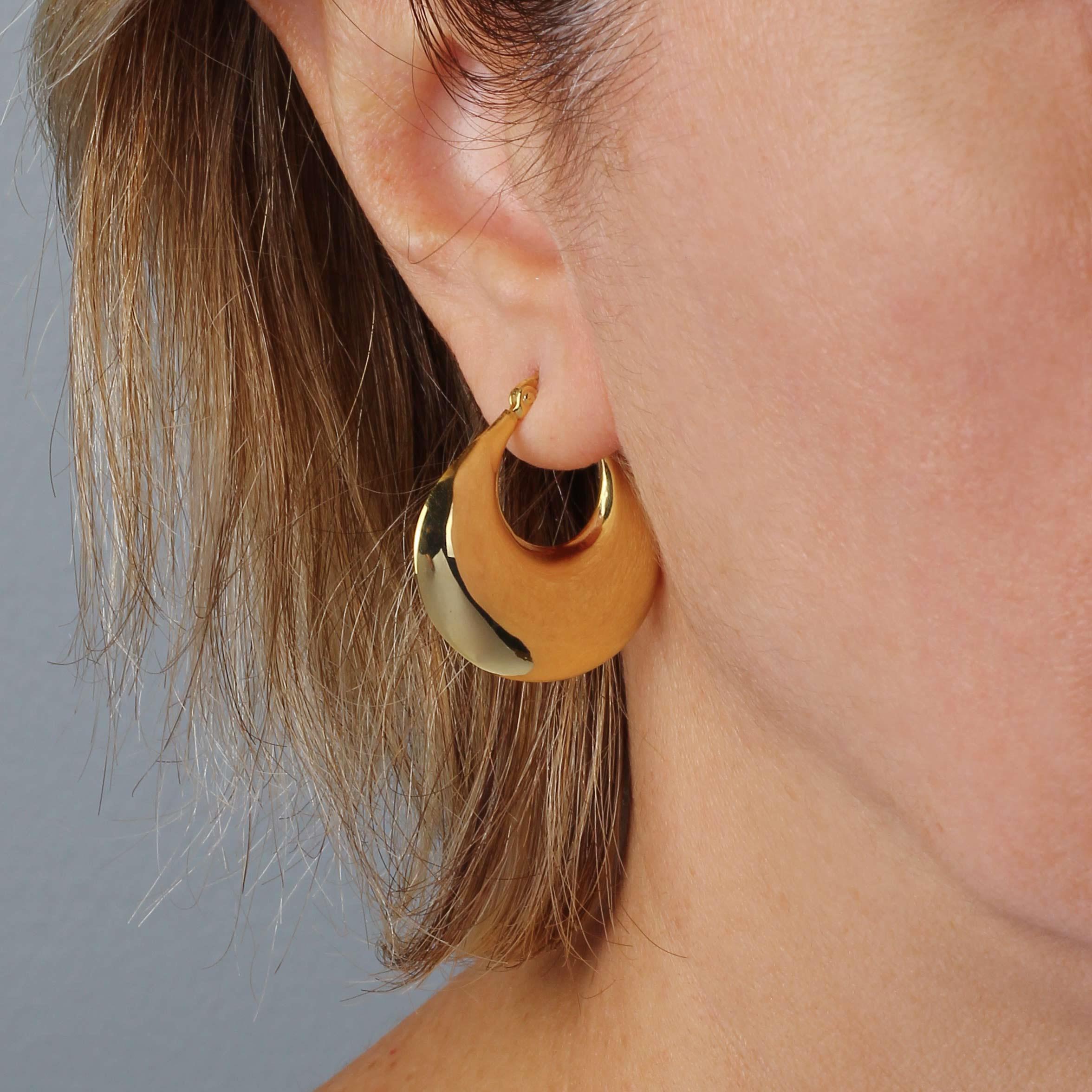 Dolgulu Puff Halka Küpe