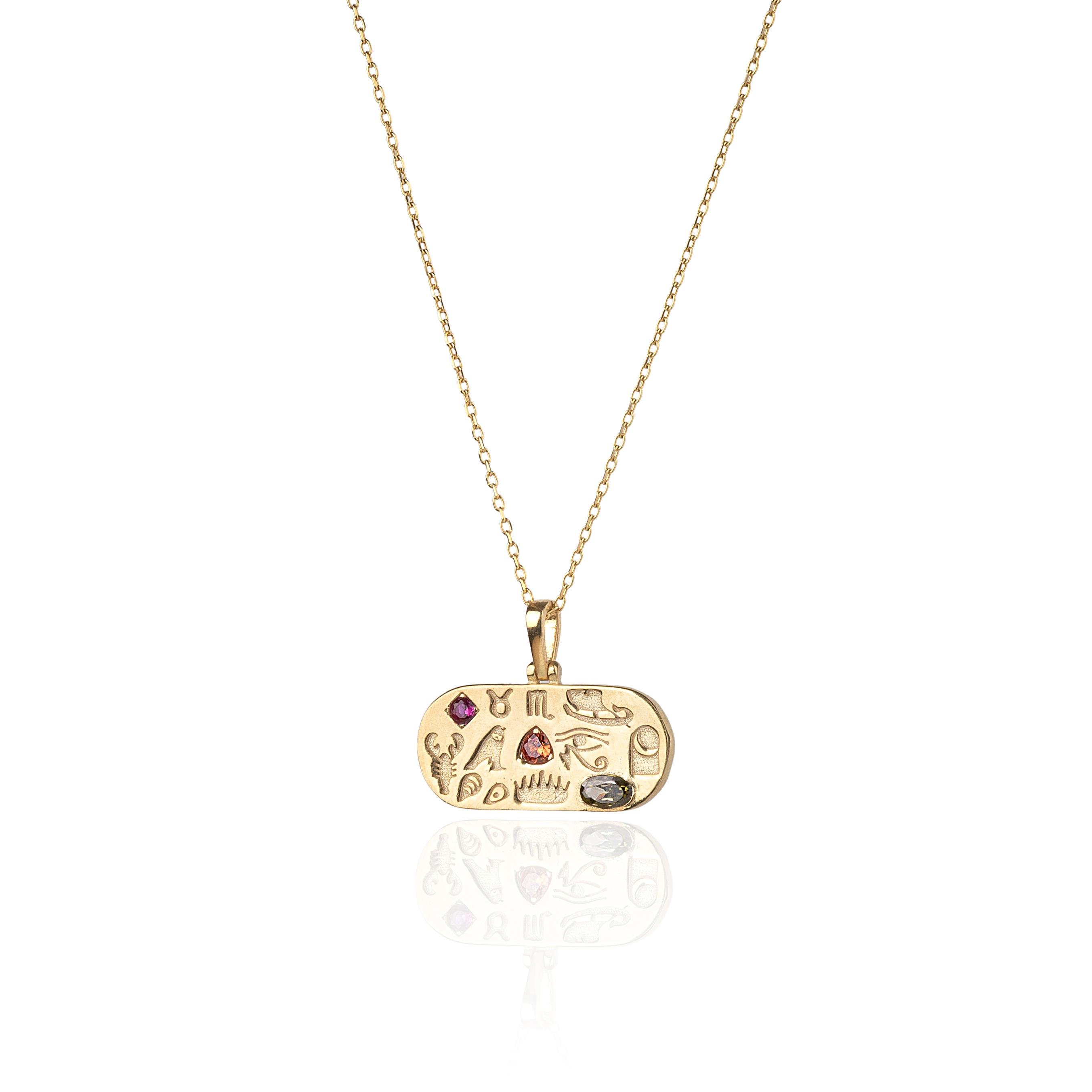 Hiyeroglif Yazı Kolye
