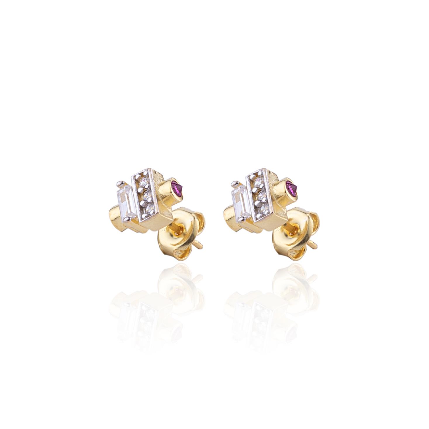 Maya Mini Çivili Küpe