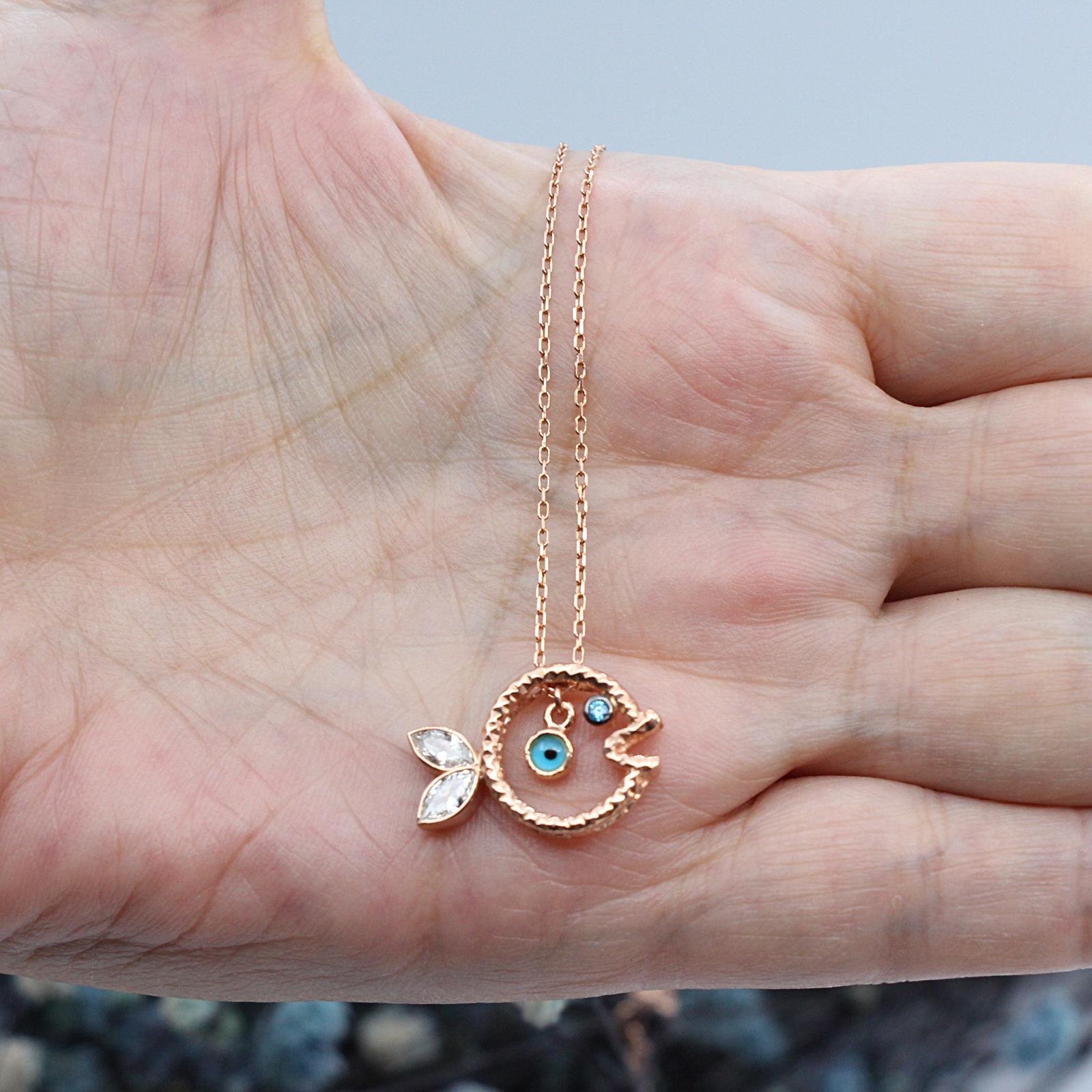 Şişman Rose Balık Kolye