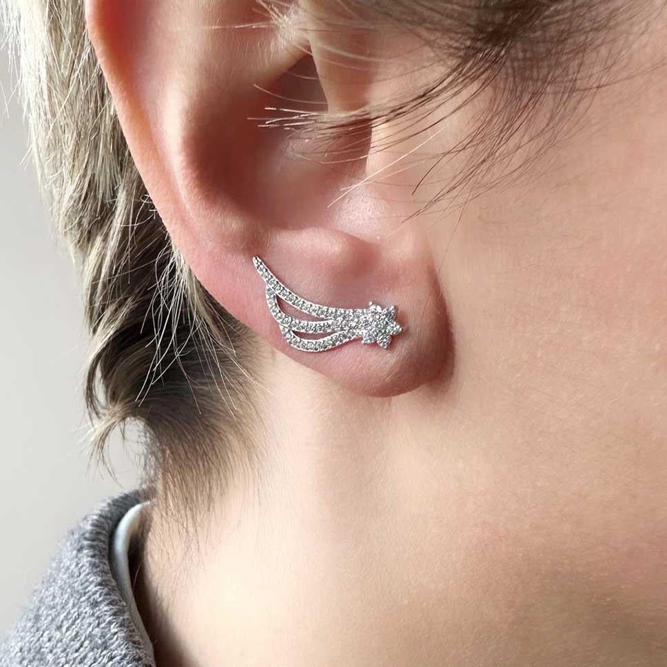 Üç Kollu Yıldız Küpe