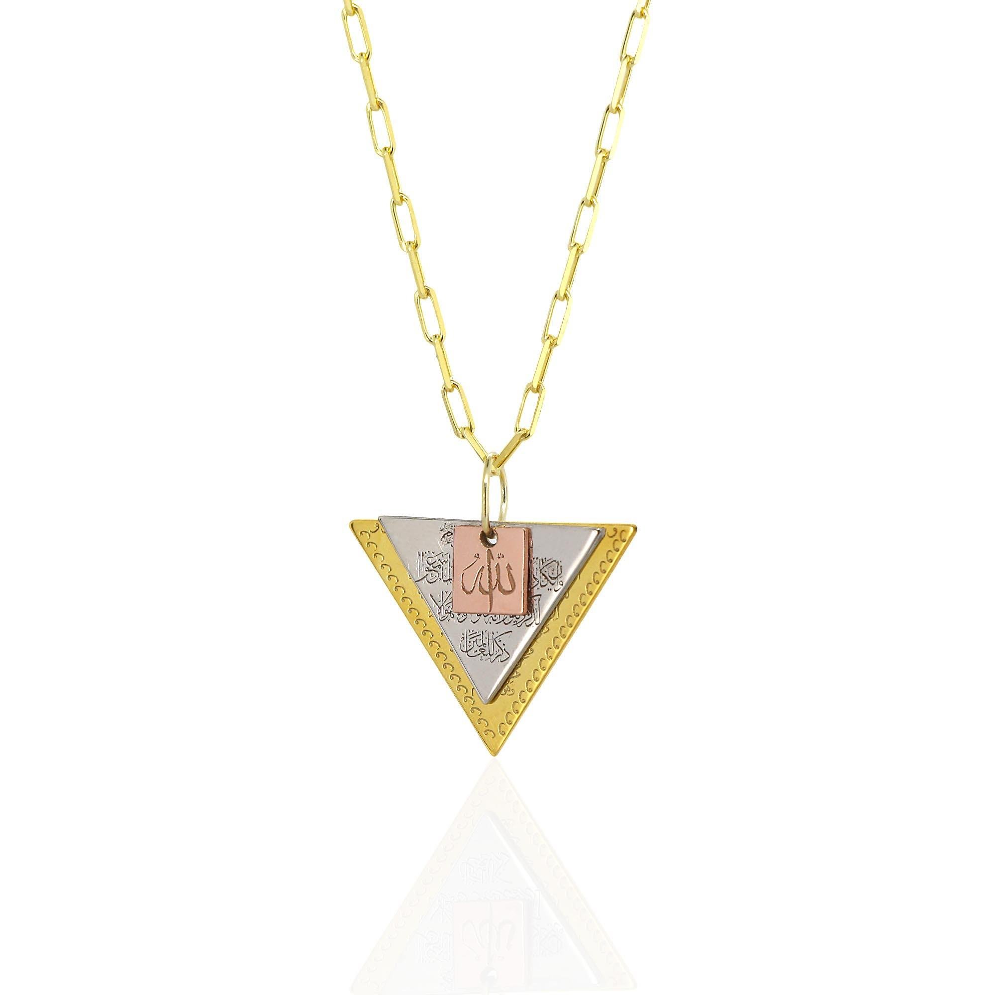 Üçgen Dua Kolye